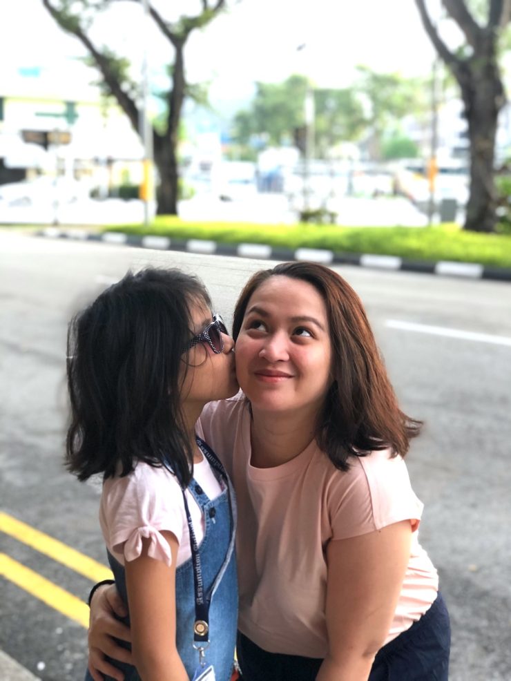 Mommy and daughter in Singapore